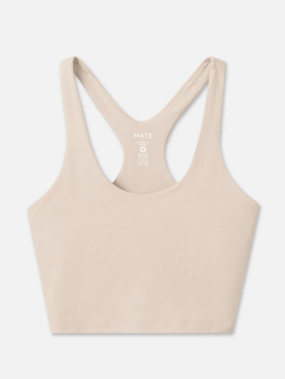 MATE the Label Organic Stretch Crop Racer Tank - Picture 2 of 9